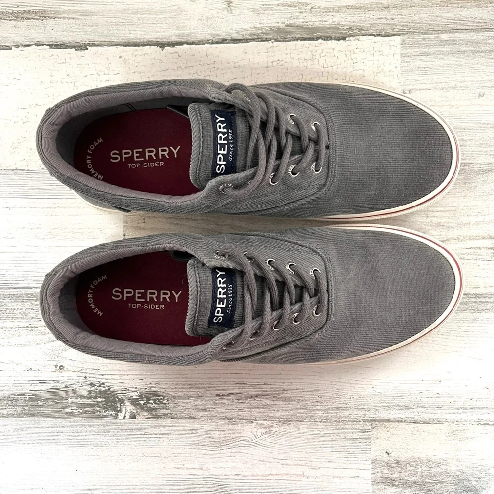 Sperry Top-Sider Men’s Size 10 Halyard CVO Canvas Corduroy Lace Up Casual Shoes